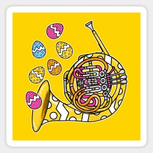 Easter French Horn Hornist Brass Musician Magnet